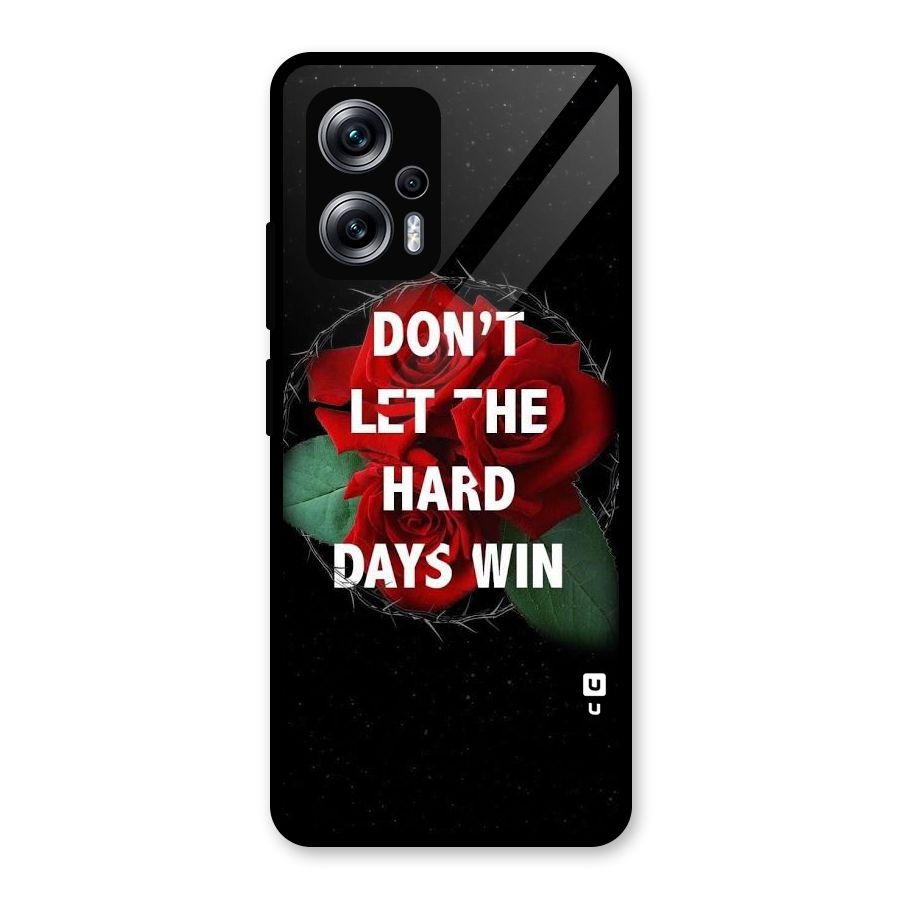 Hard Days No Win Glass Back Case for Redmi K50i