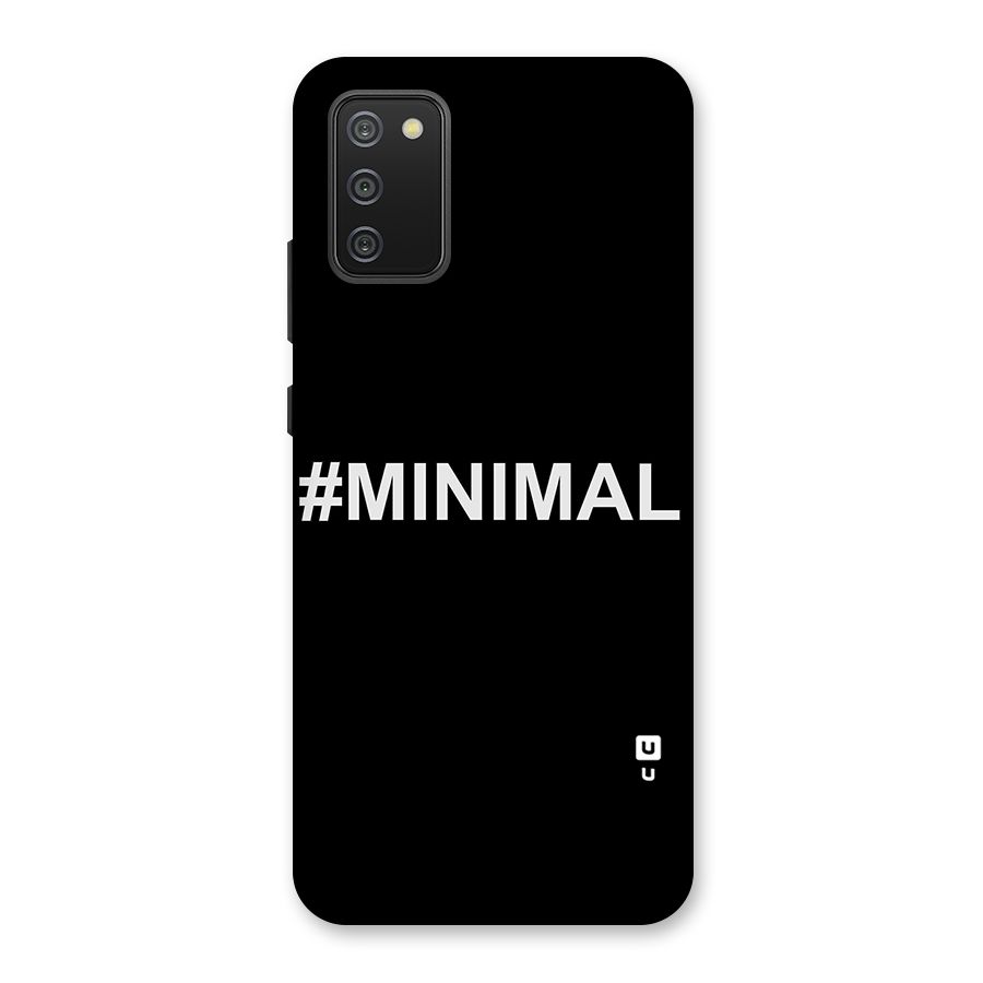 Hashtag Minimal Black Back Case for Galaxy M02s