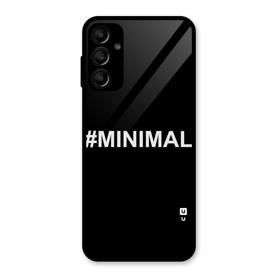 Hashtag Minimal Black Glass Back Case for Galaxy A14 5G