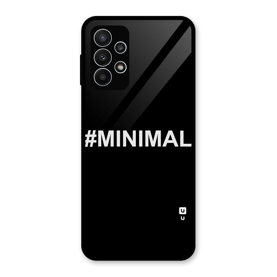 Hashtag Minimal Black Glass Back Case for Galaxy A23