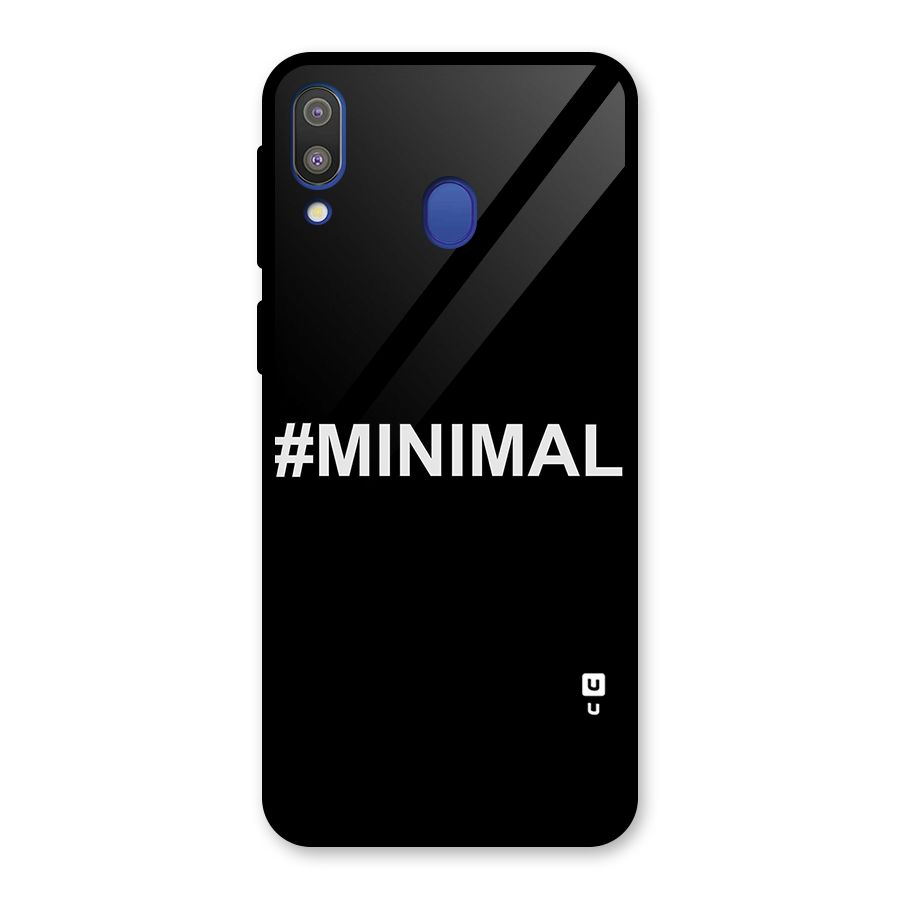 Hashtag Minimal Black Glass Back Case for Galaxy M20