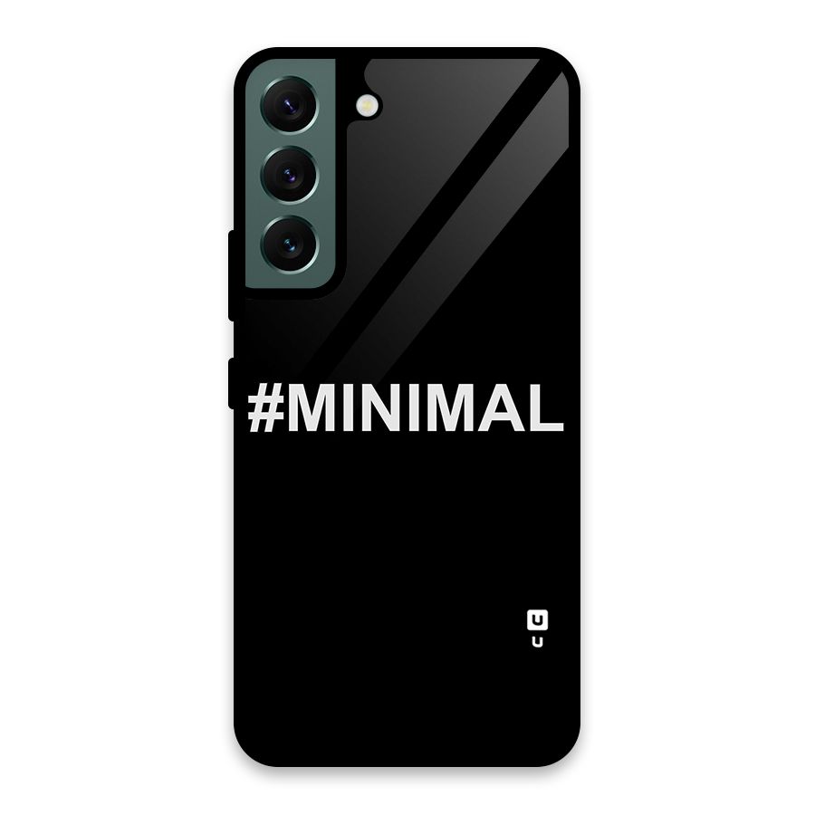 Hashtag Minimal Black Glass Back Case for Galaxy S22 5G
