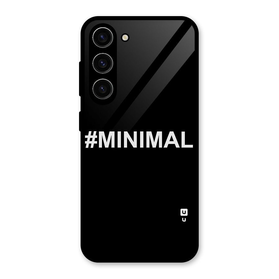 Hashtag Minimal Black Glass Back Case for Galaxy S23