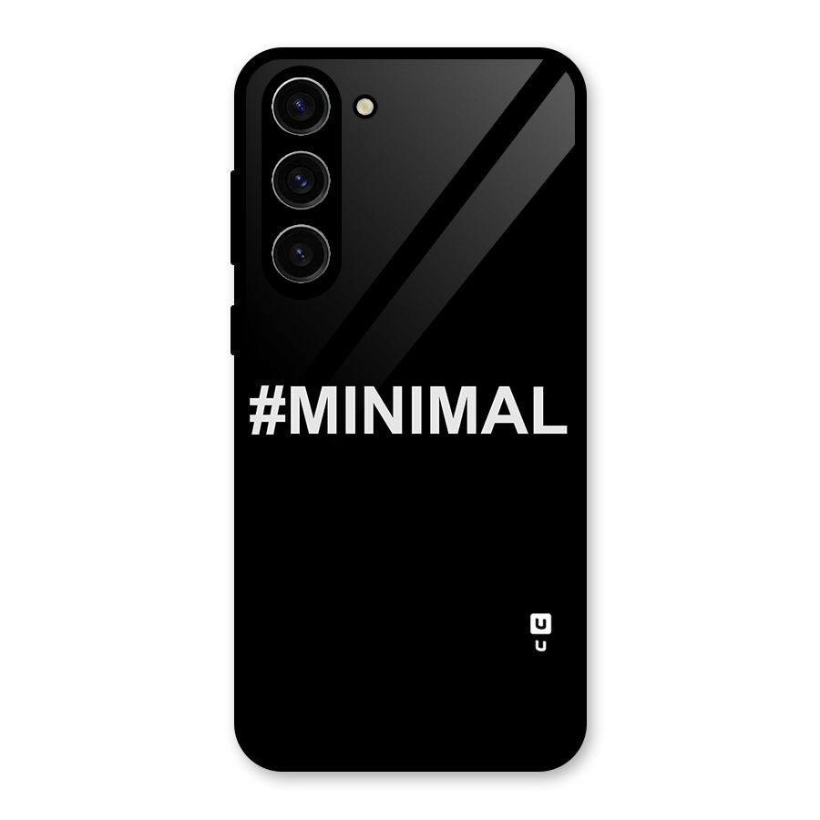 Hashtag Minimal Black Glass Back Case for Galaxy S23 Plus