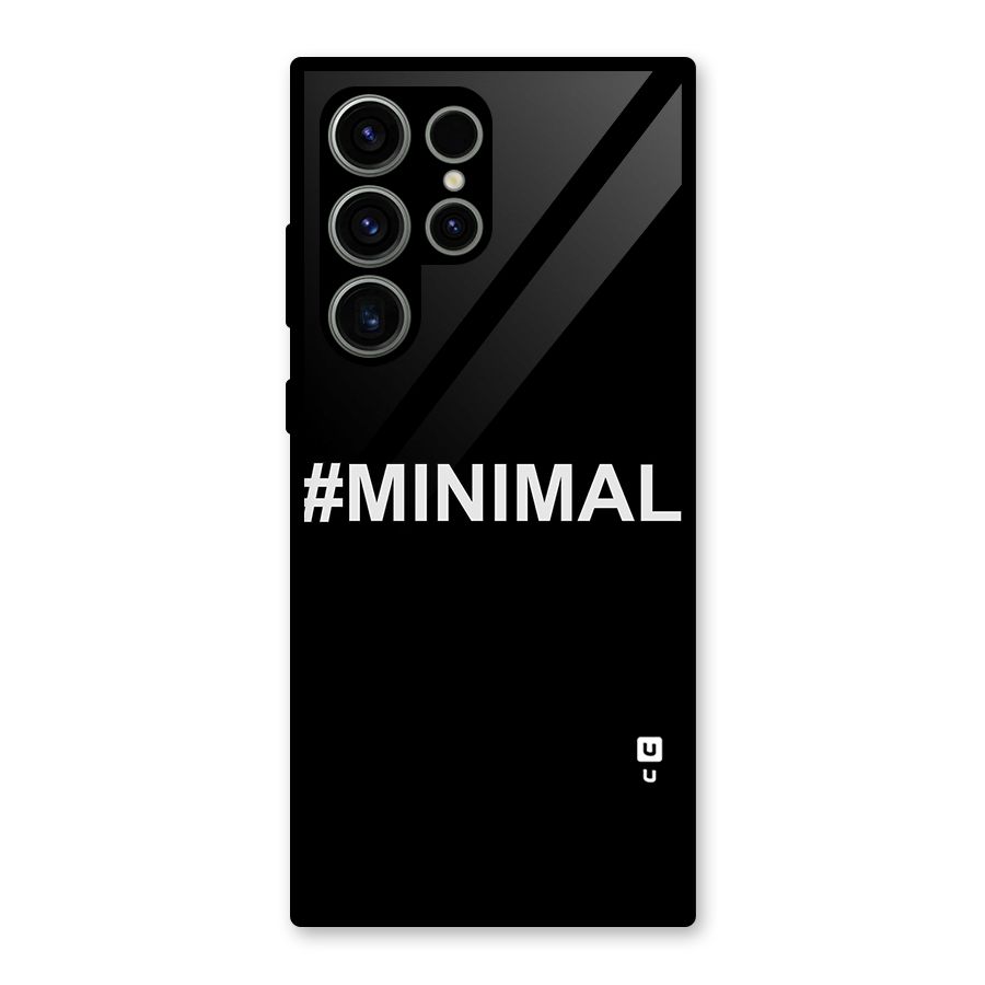 Hashtag Minimal Black Glass Back Case for Galaxy S23 Ultra