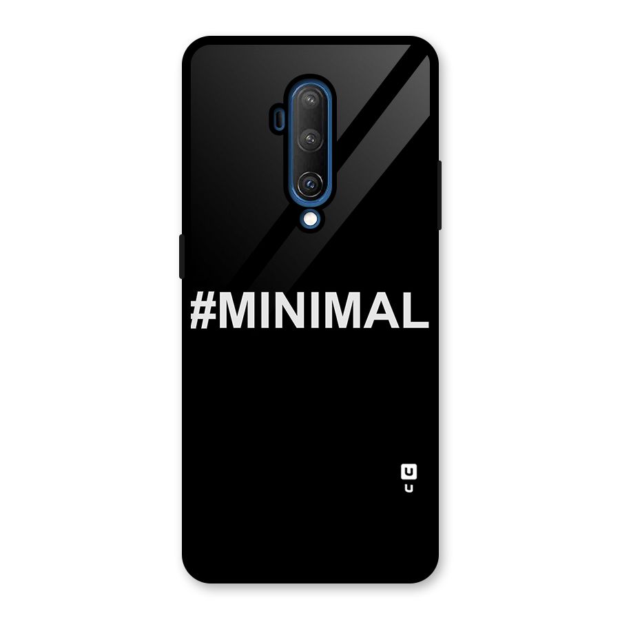Hashtag Minimal Black Glass Back Case for OnePlus 7T Pro