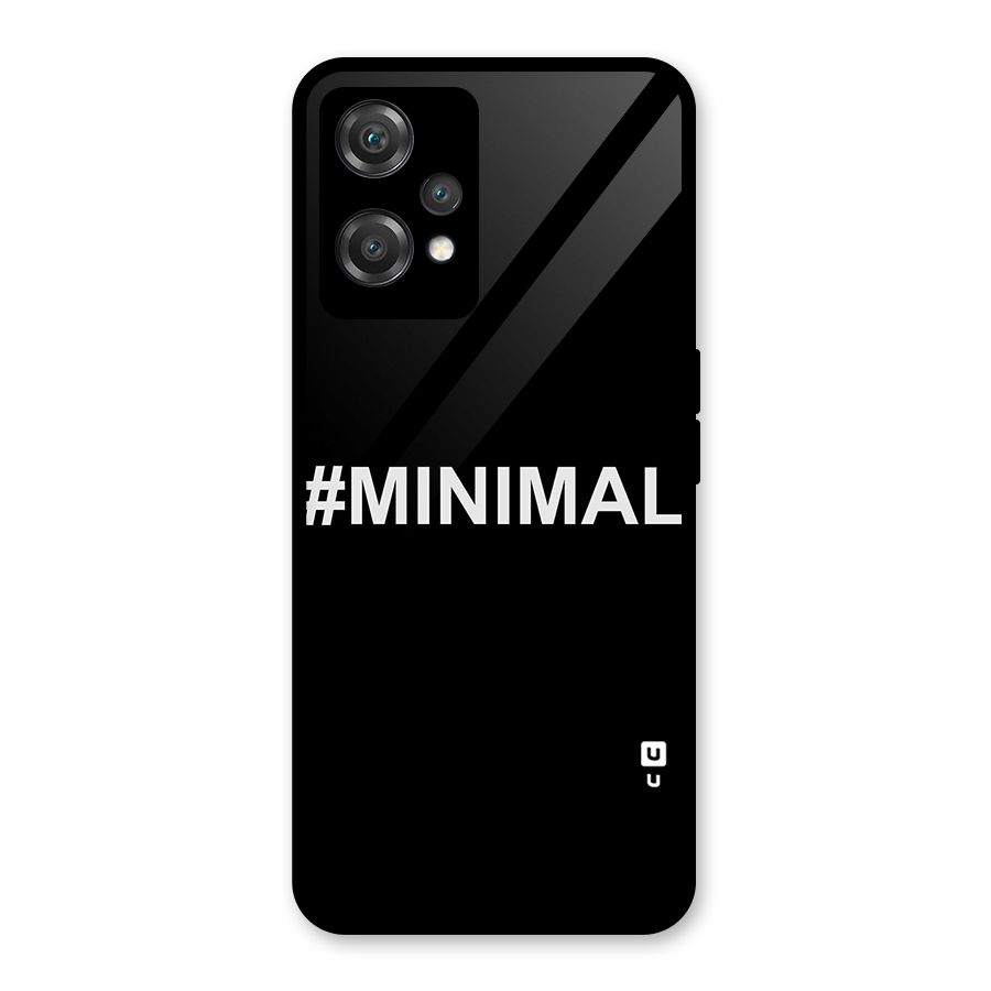 Hashtag Minimal Black Glass Back Case for OnePlus Nord CE 2 Lite 5G