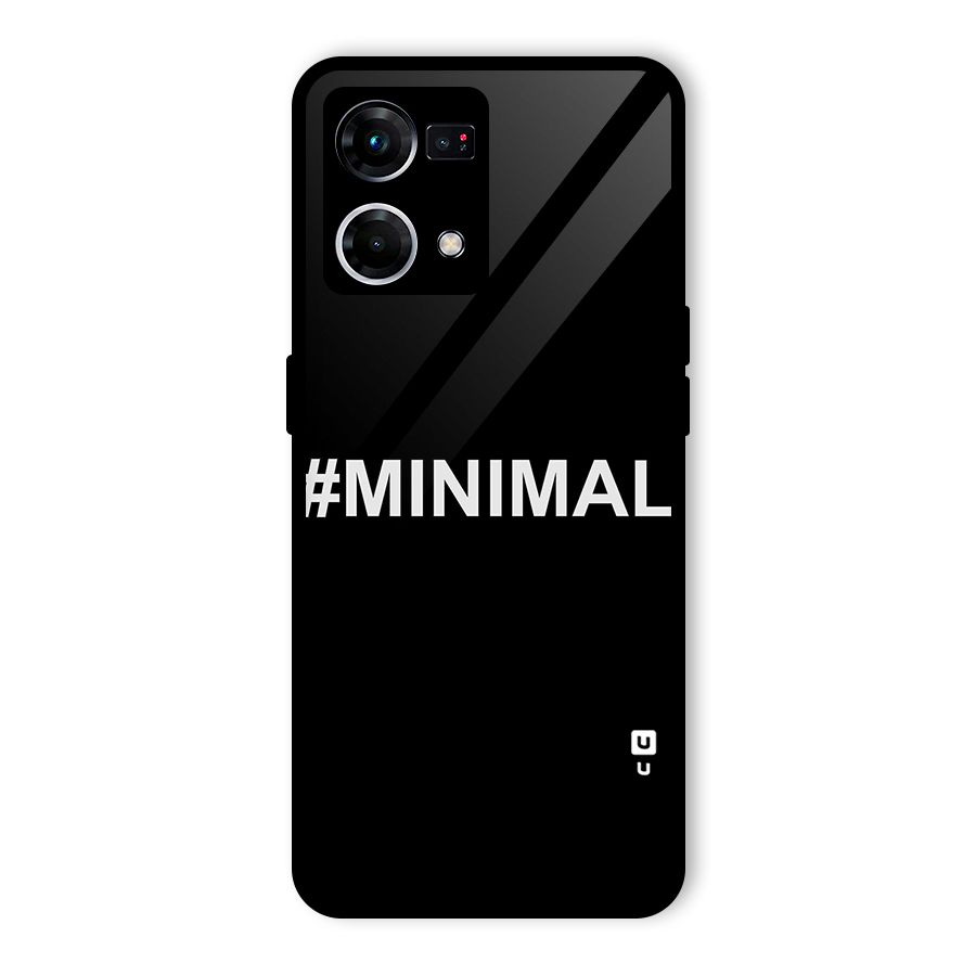 Hashtag Minimal Black Glass Back Case for Oppo F21 Pro 4G