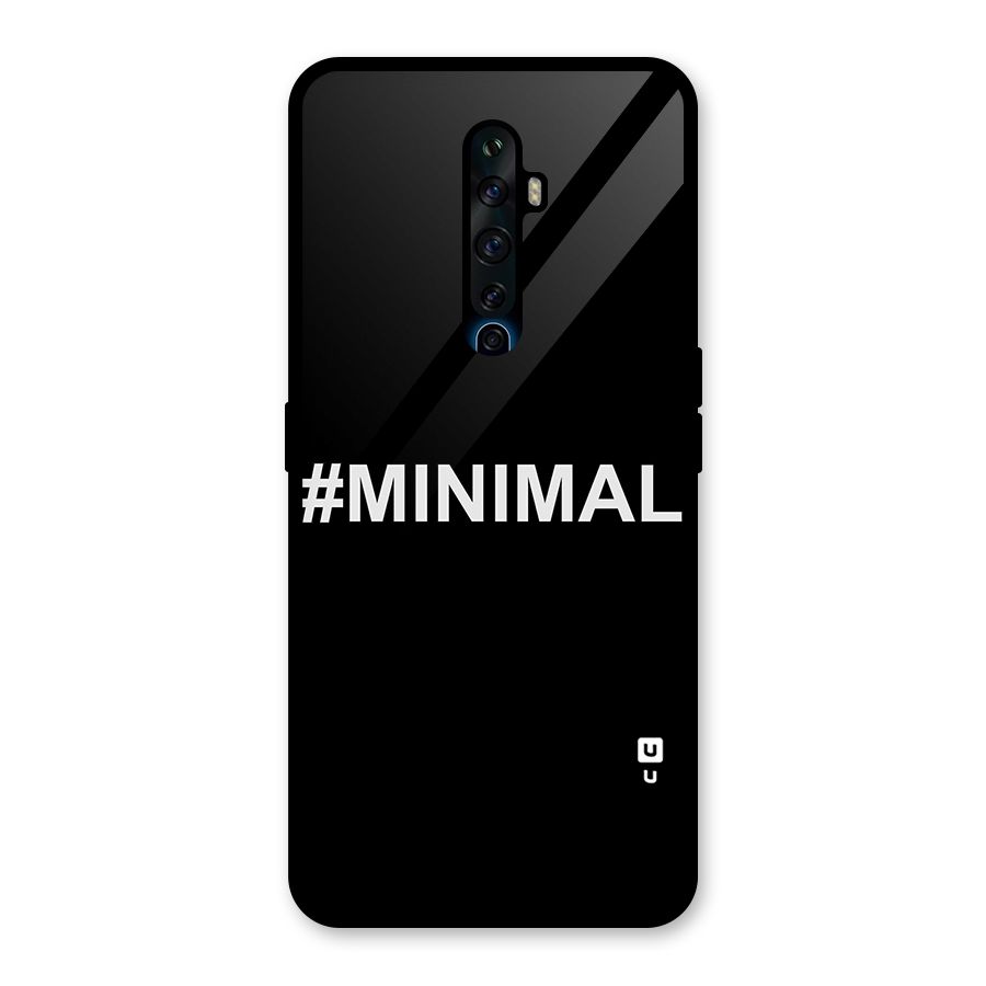 Hashtag Minimal Black Glass Back Case for Oppo Reno2 Z