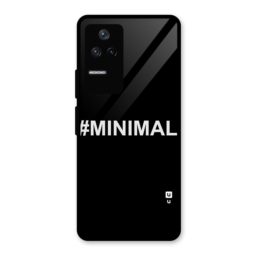 Hashtag Minimal Black Glass Back Case for Poco F4 5G