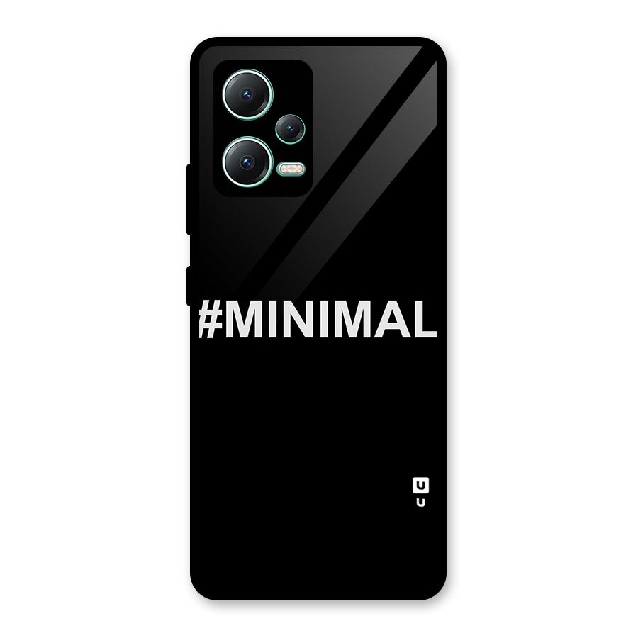 Hashtag Minimal Black Glass Back Case for Redmi Note 12 5G