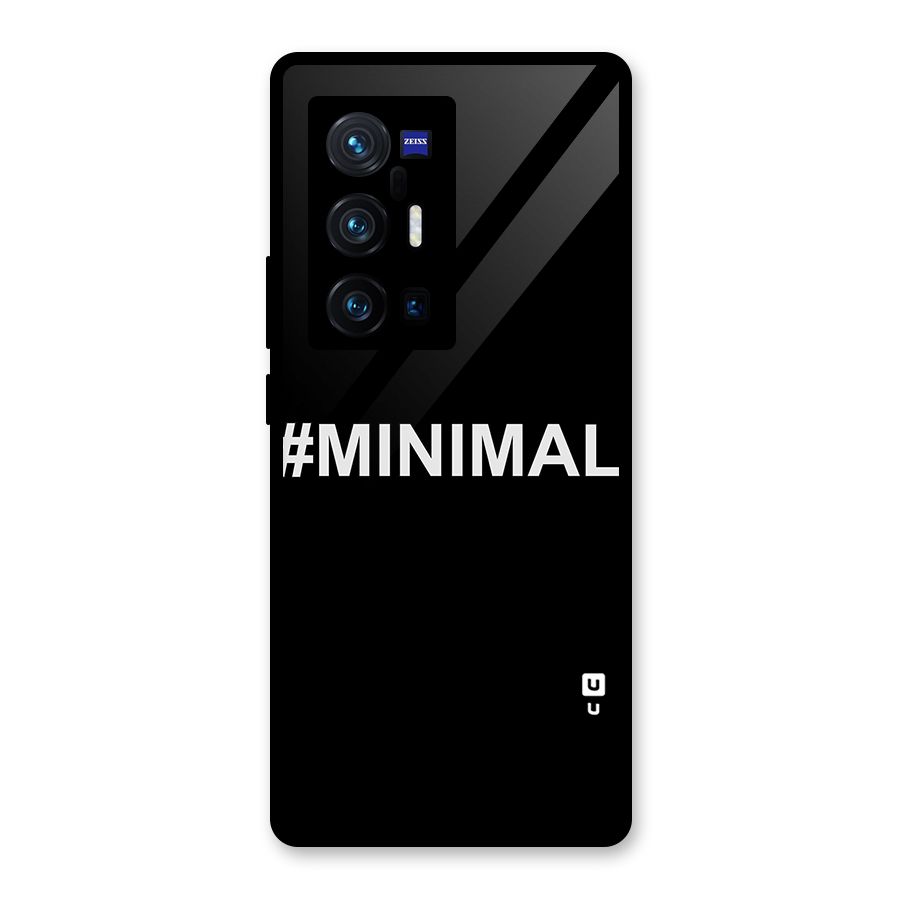Hashtag Minimal Black Glass Back Case for Vivo X70 Pro Plus