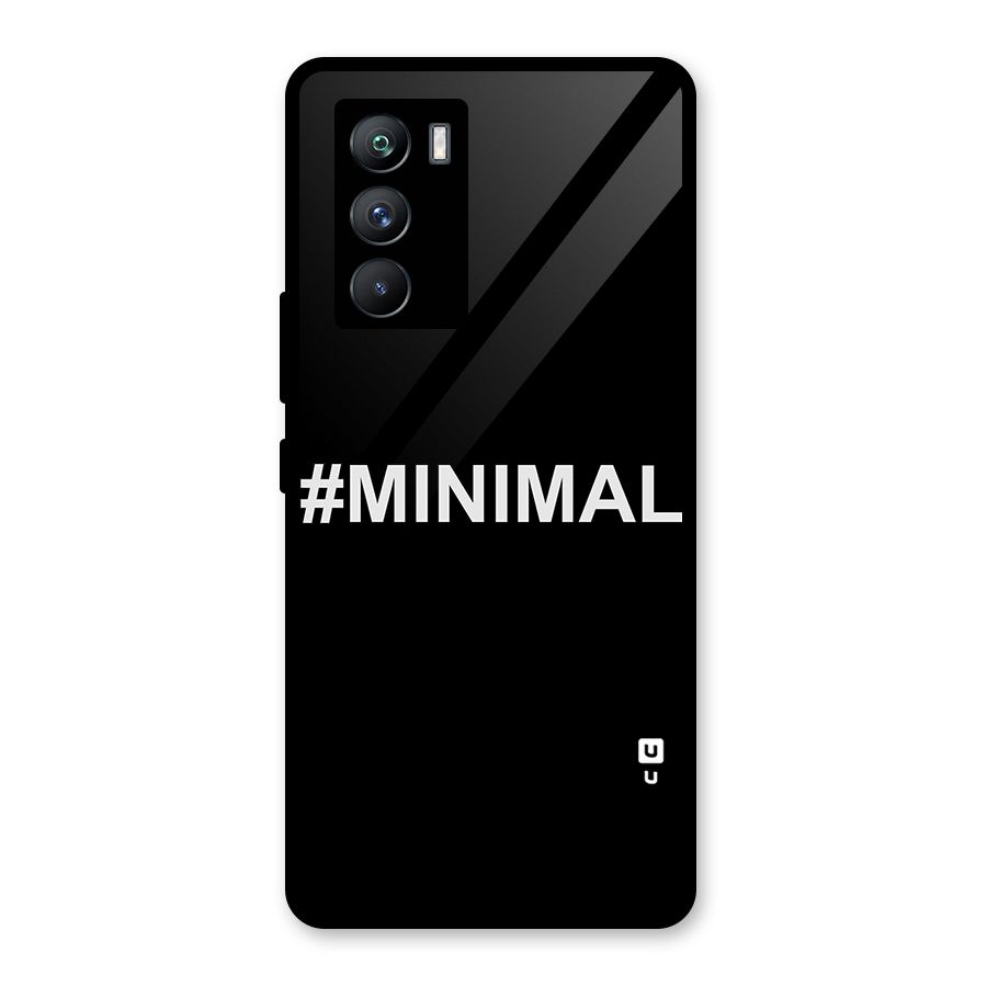Hashtag Minimal Black Glass Back Case for Vivo iQOO 9 SE