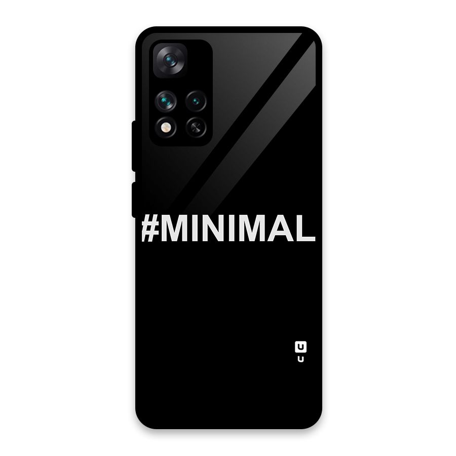 Hashtag Minimal Black Glass Back Case for Xiaomi 11i HyperCharge 5G