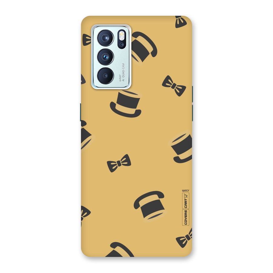 Hat and Bow Tie Back Case for Oppo Reno6 Pro 5G