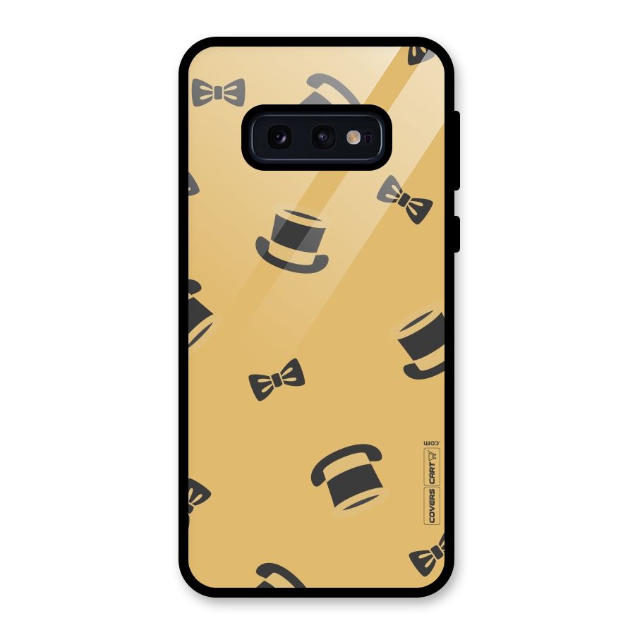 Hat and Bow Tie Glass Back Case for Galaxy S10e