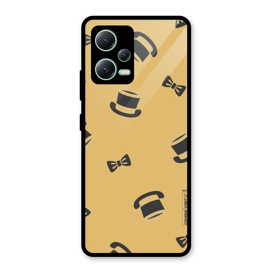 Hat and Bow Tie Glass Back Case for Redmi Note 12 5G