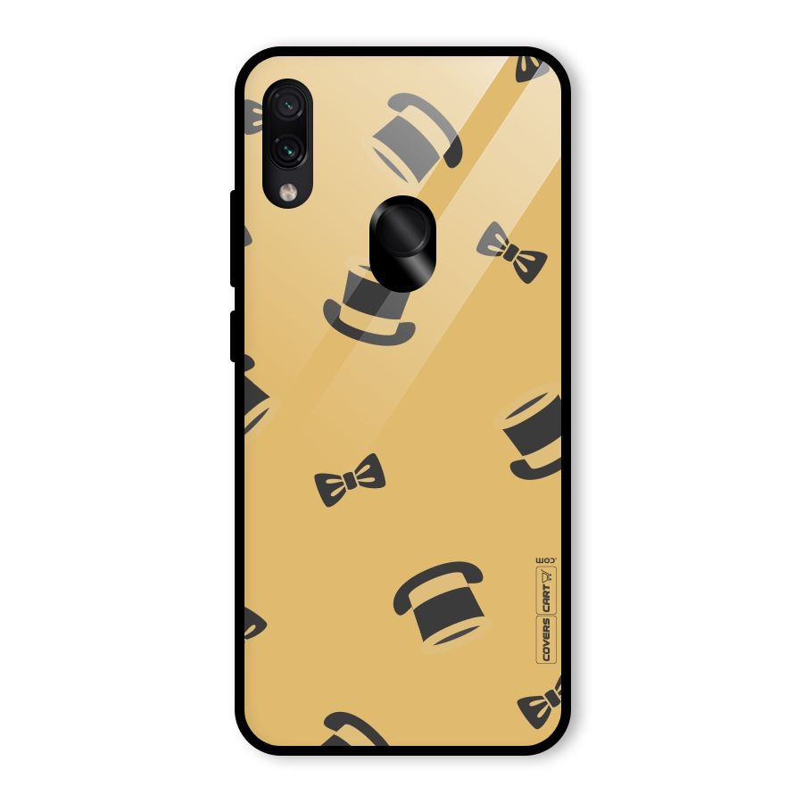 Hat and Bow Tie Glass Back Case for Redmi Note 7