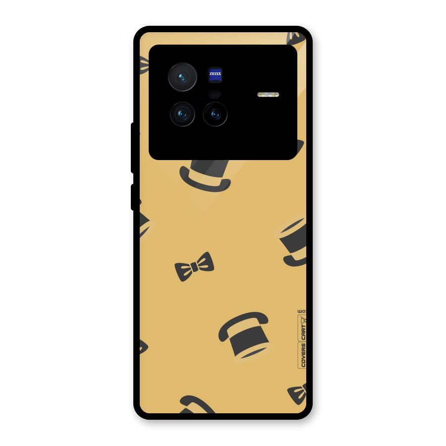 Hat and Bow Tie Glass Back Case for Vivo X80
