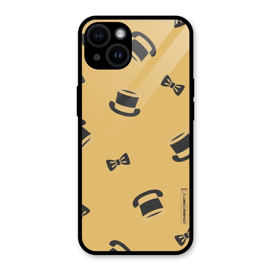 Hat and Bow Tie Glass Back Case for iPhone 14