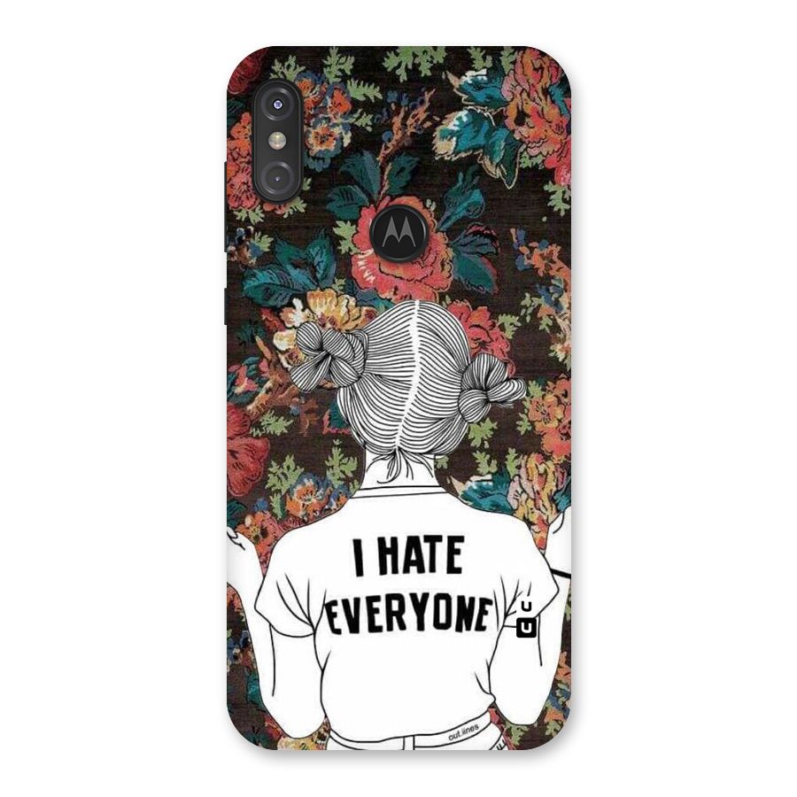 Hate Everyone Back Case for Motorola One Power