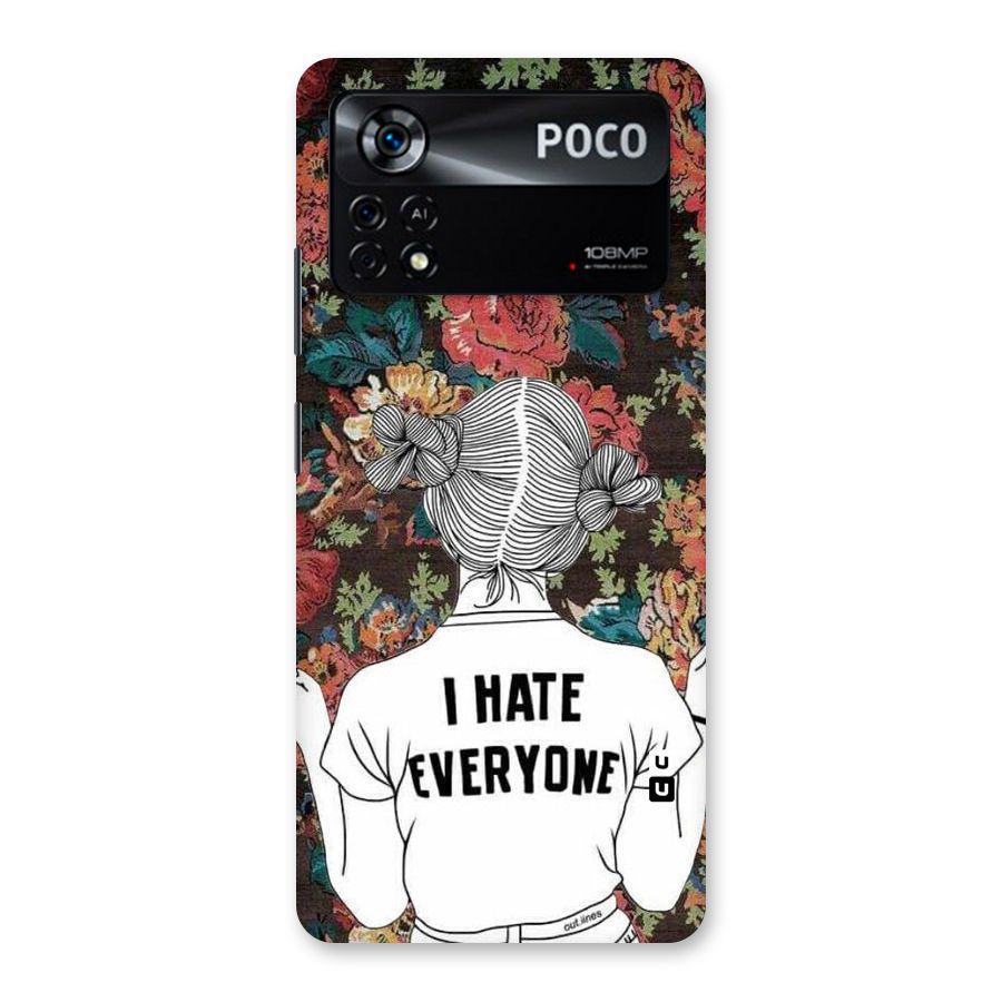 Hate Everyone Back Case for Poco X4 Pro 5G