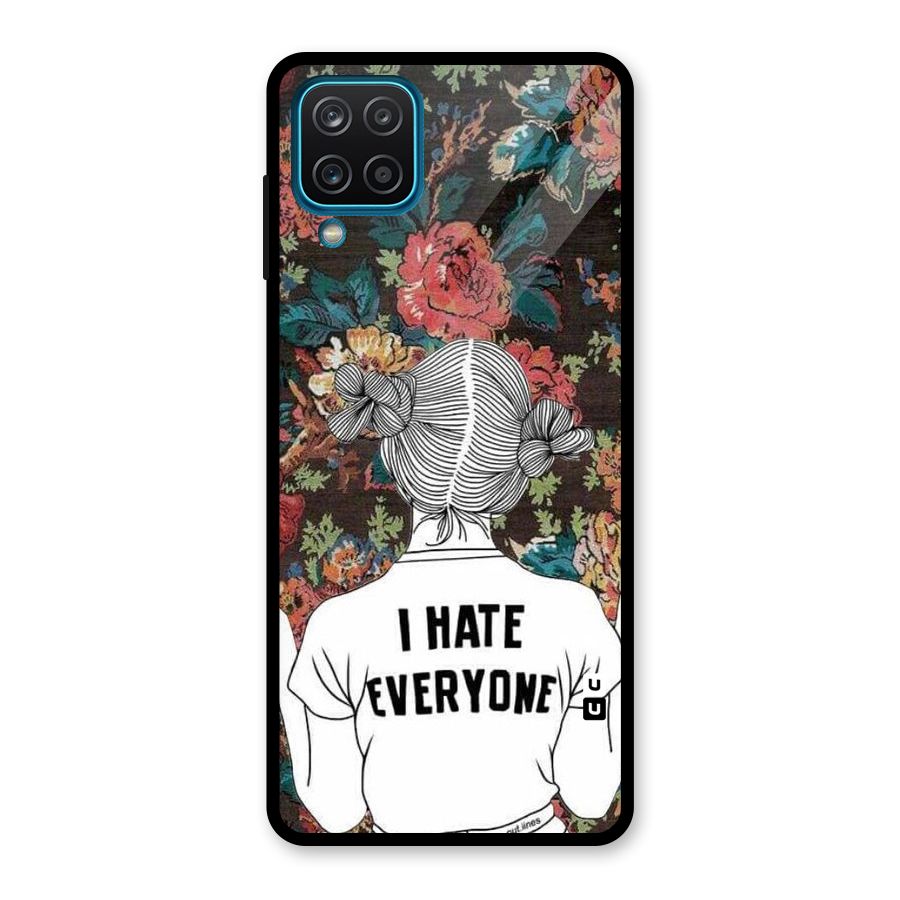 Hate Everyone Glass Back Case for Galaxy A12