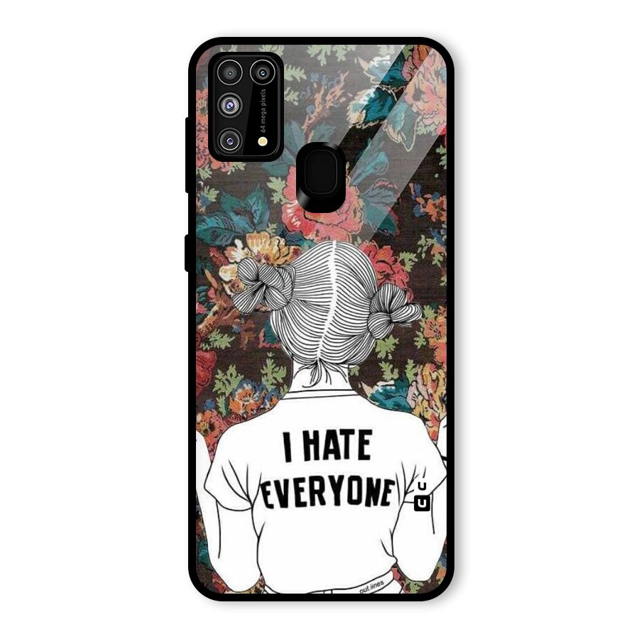 Hate Everyone Glass Back Case for Galaxy M31