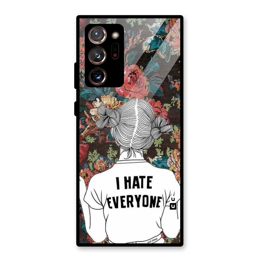 Hate Everyone Glass Back Case for Galaxy Note 20 Ultra 5G