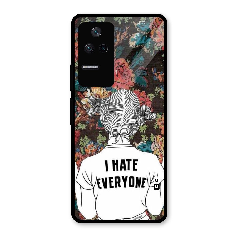 Hate Everyone Glass Back Case for Poco F4 5G