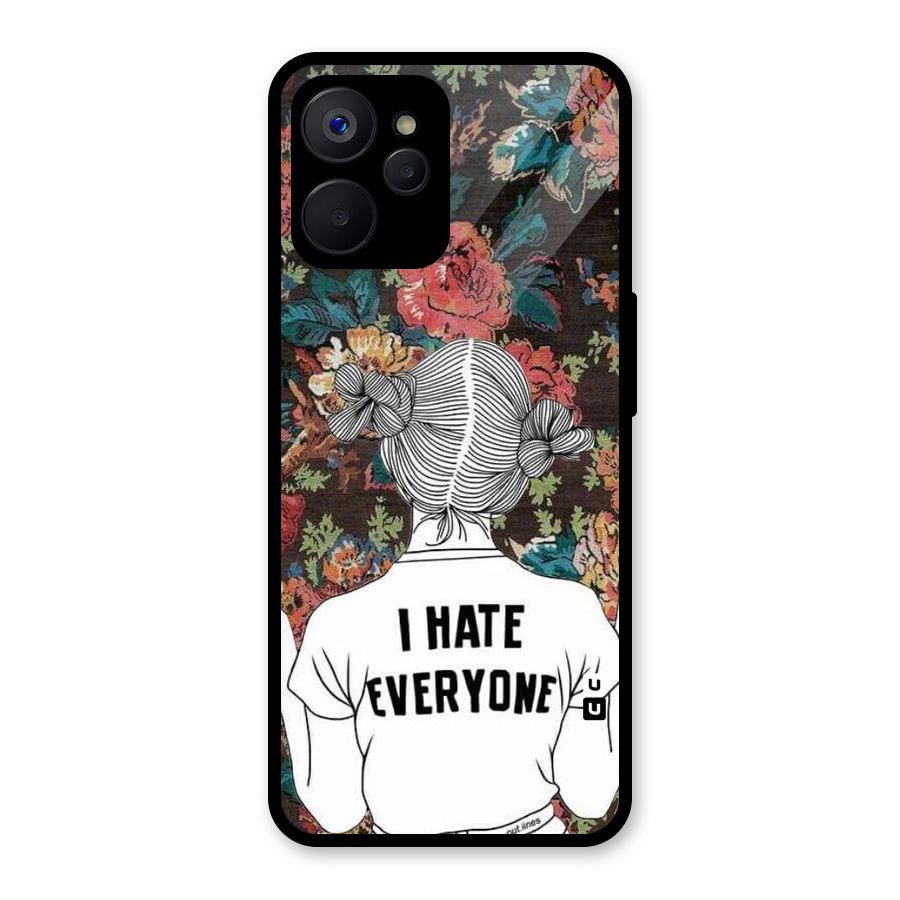 Hate Everyone Glass Back Case for Realme 9i 5G