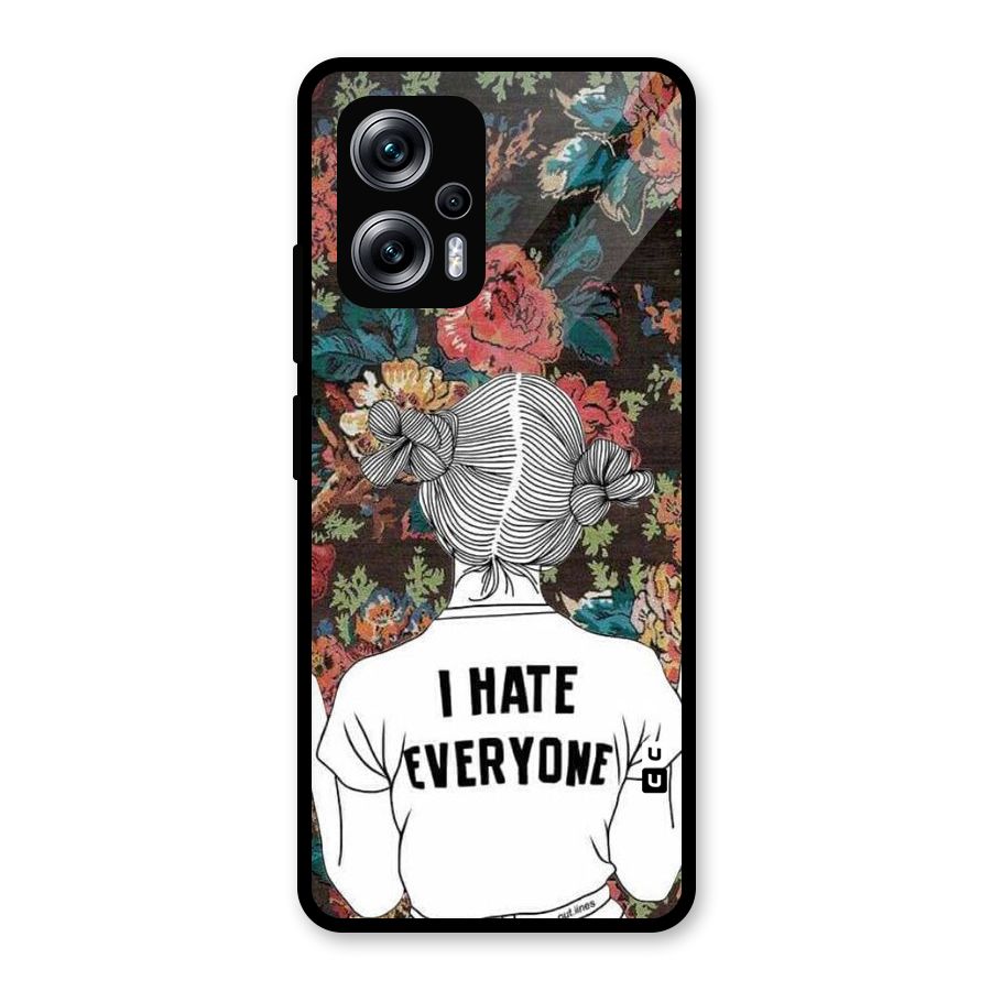 Hate Everyone Glass Back Case for Redmi K50i