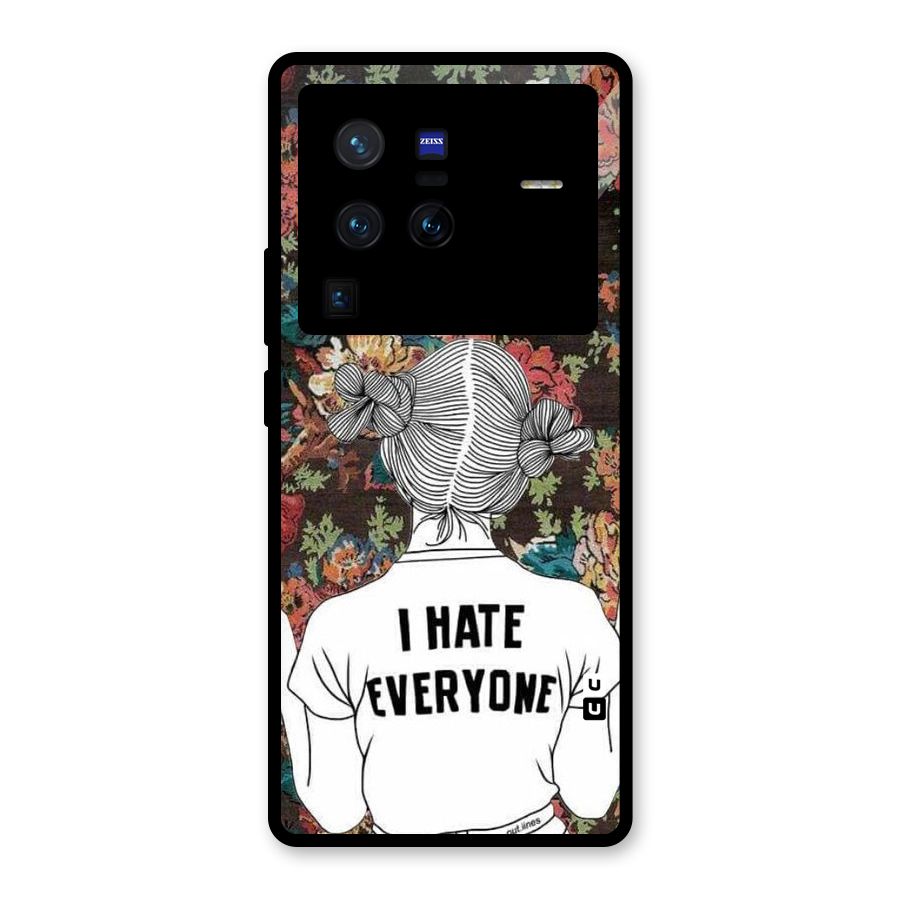 Hate Everyone Glass Back Case for Vivo X80 Pro