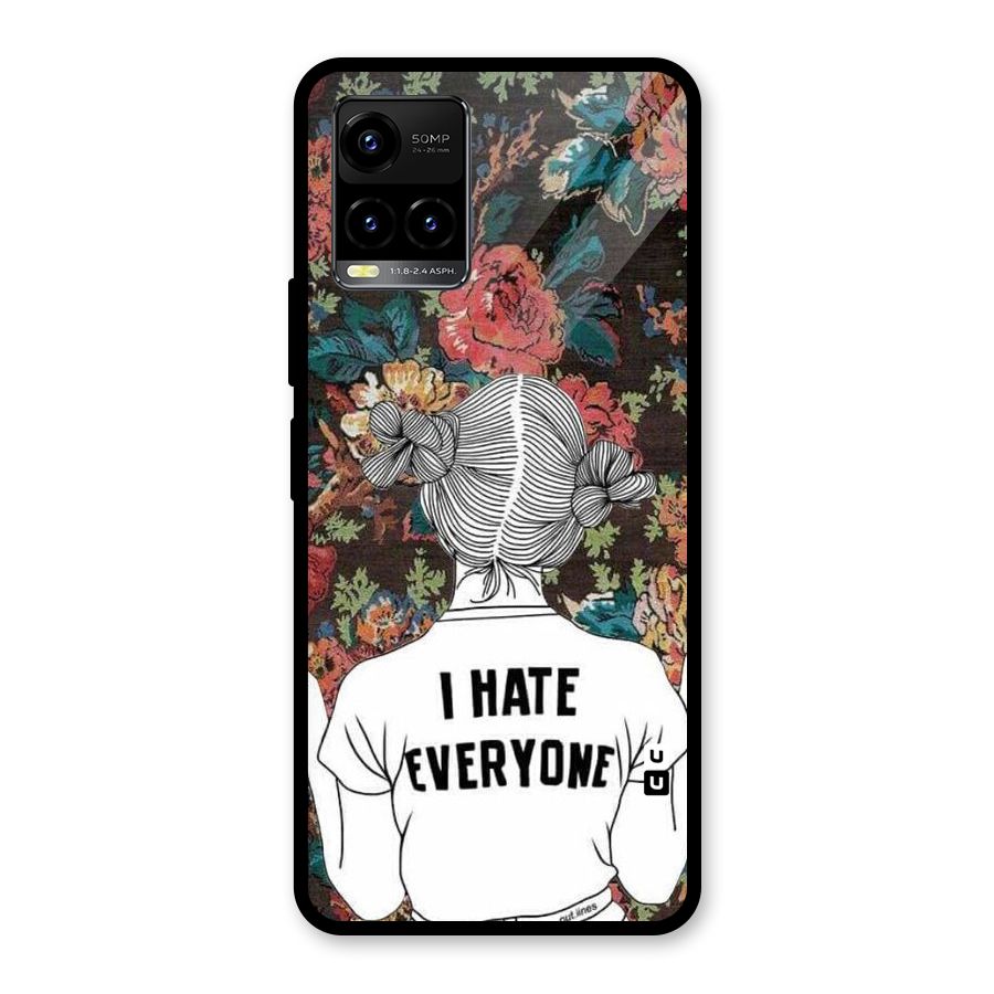 Hate Everyone Glass Back Case for Vivo Y21T