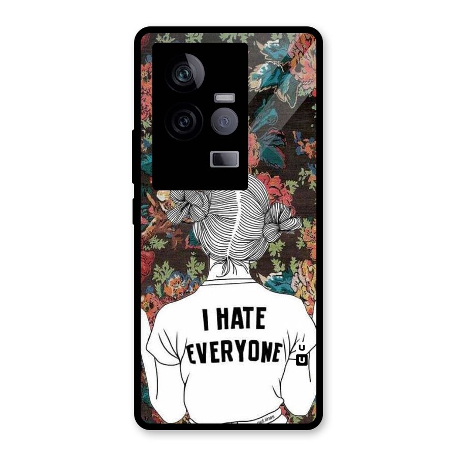 Hate Everyone Glass Back Case for Vivo iQOO 11 5G