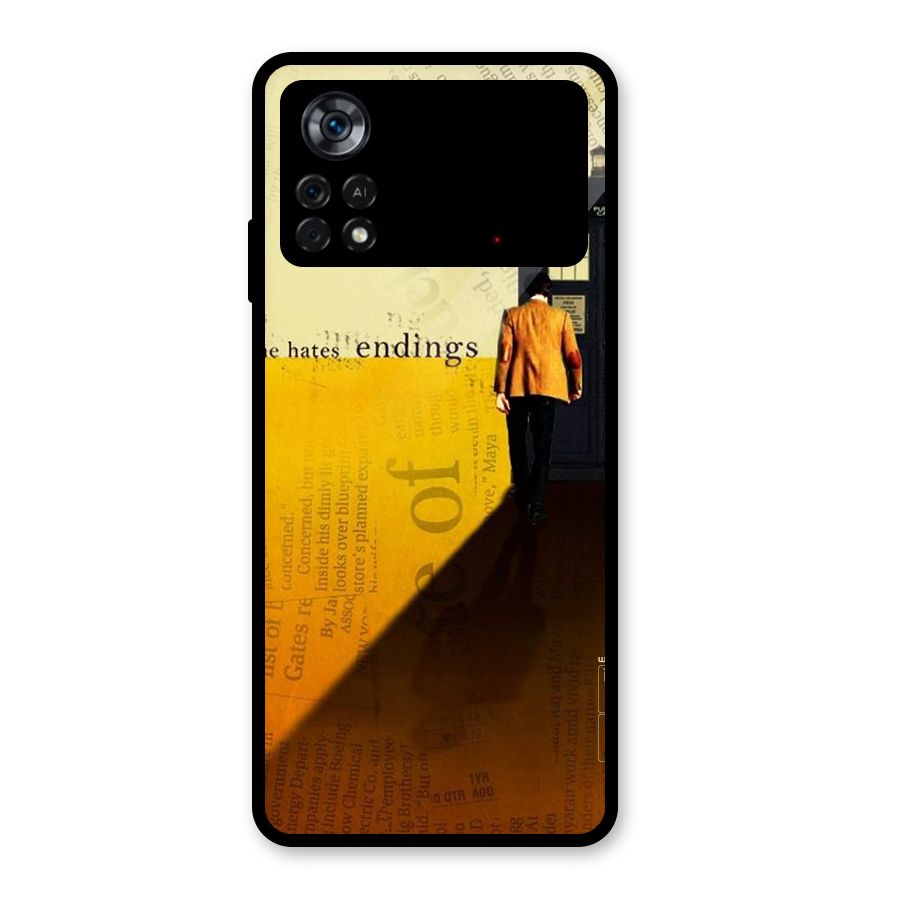Hates Endings Glass Back Case for Poco X4 Pro 5G