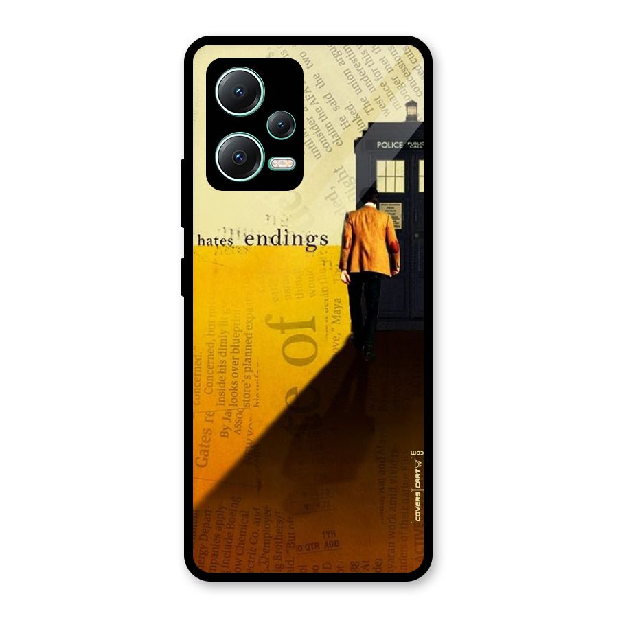 Hates Endings Glass Back Case for Redmi Note 12 5G