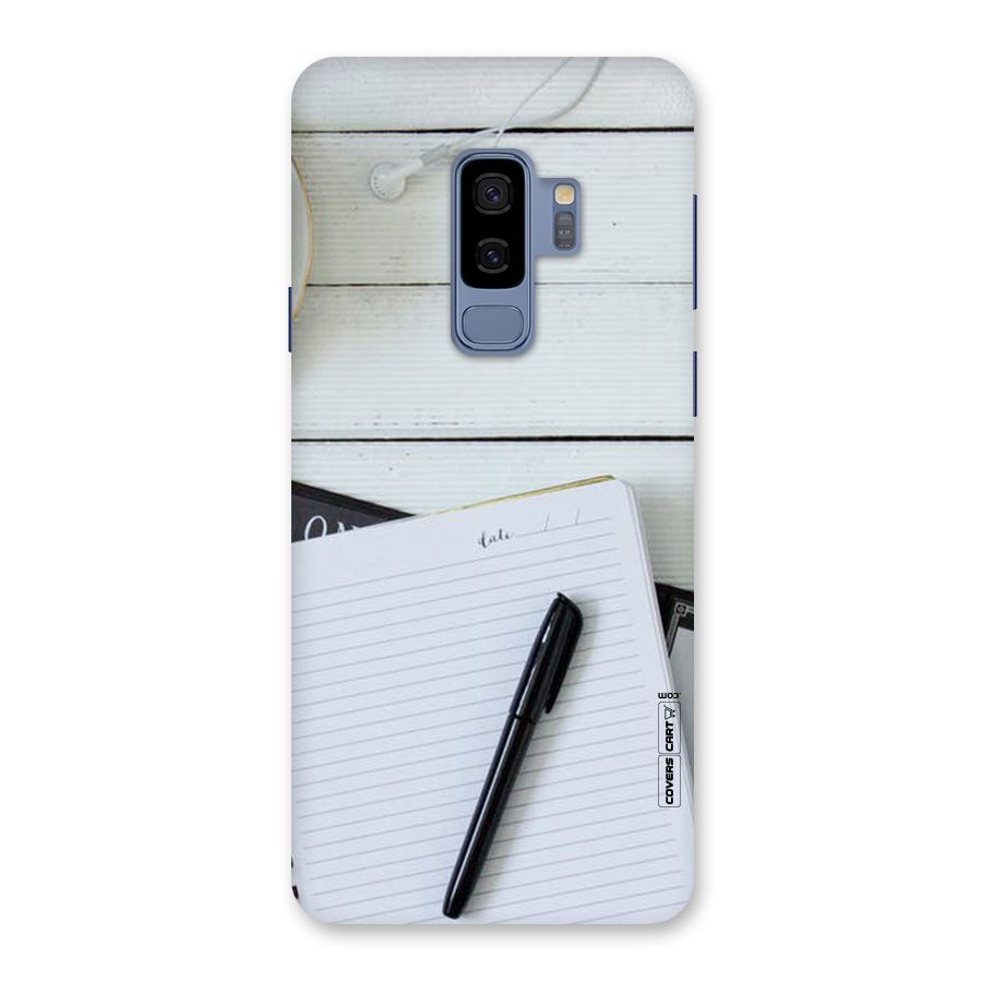 Headphones Notes Back Case for Galaxy S9 Plus