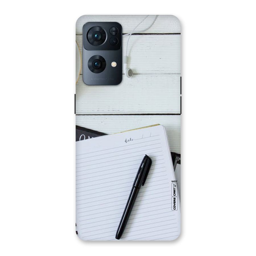 Headphones Notes Back Case for Oppo Reno7 Pro 5G