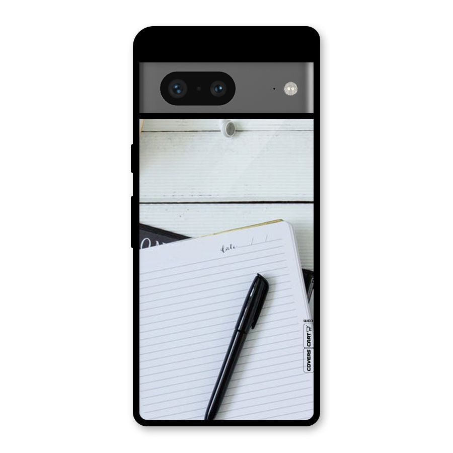 Headphones Notes Glass Back Case for Google Pixel 7