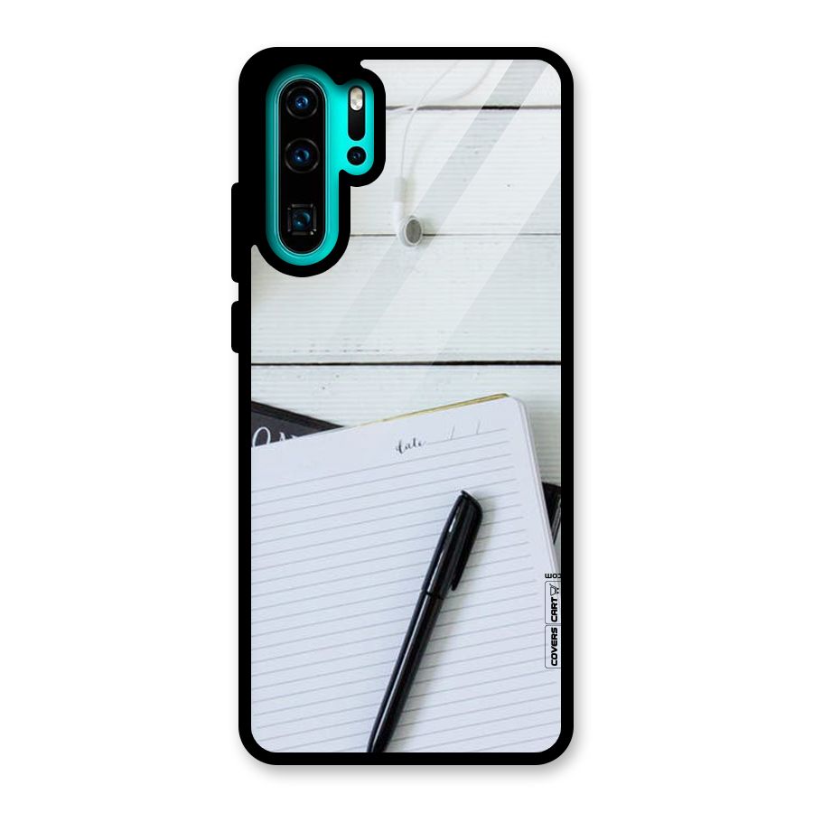 Headphones Notes Glass Back Case for Huawei P30 Pro