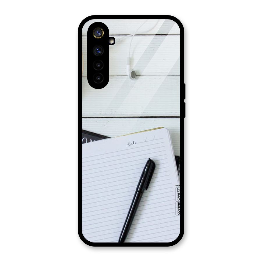 Headphones Notes Glass Back Case for Realme 6