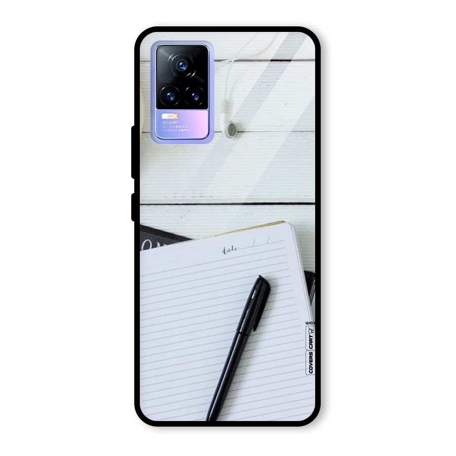 Headphones Notes Glass Back Case for Vivo Y73