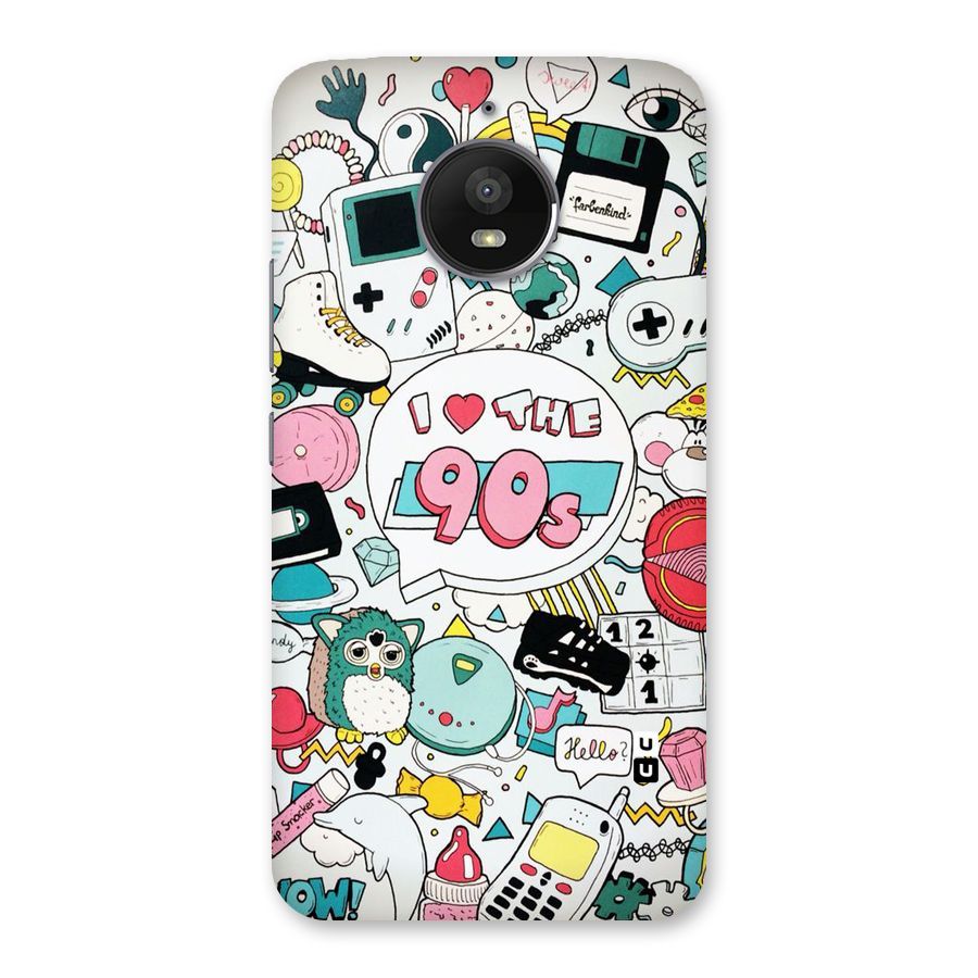 Heart 90s Back Case for Moto E4 Plus