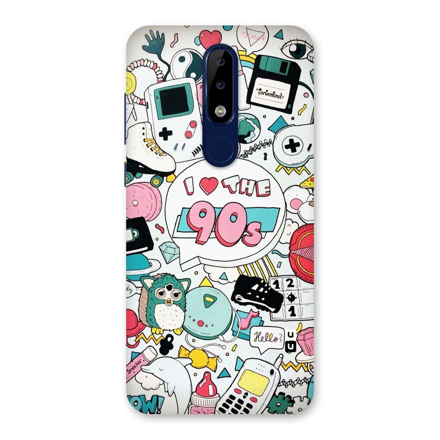 Heart 90s Back Case for Nokia 5.1 Plus