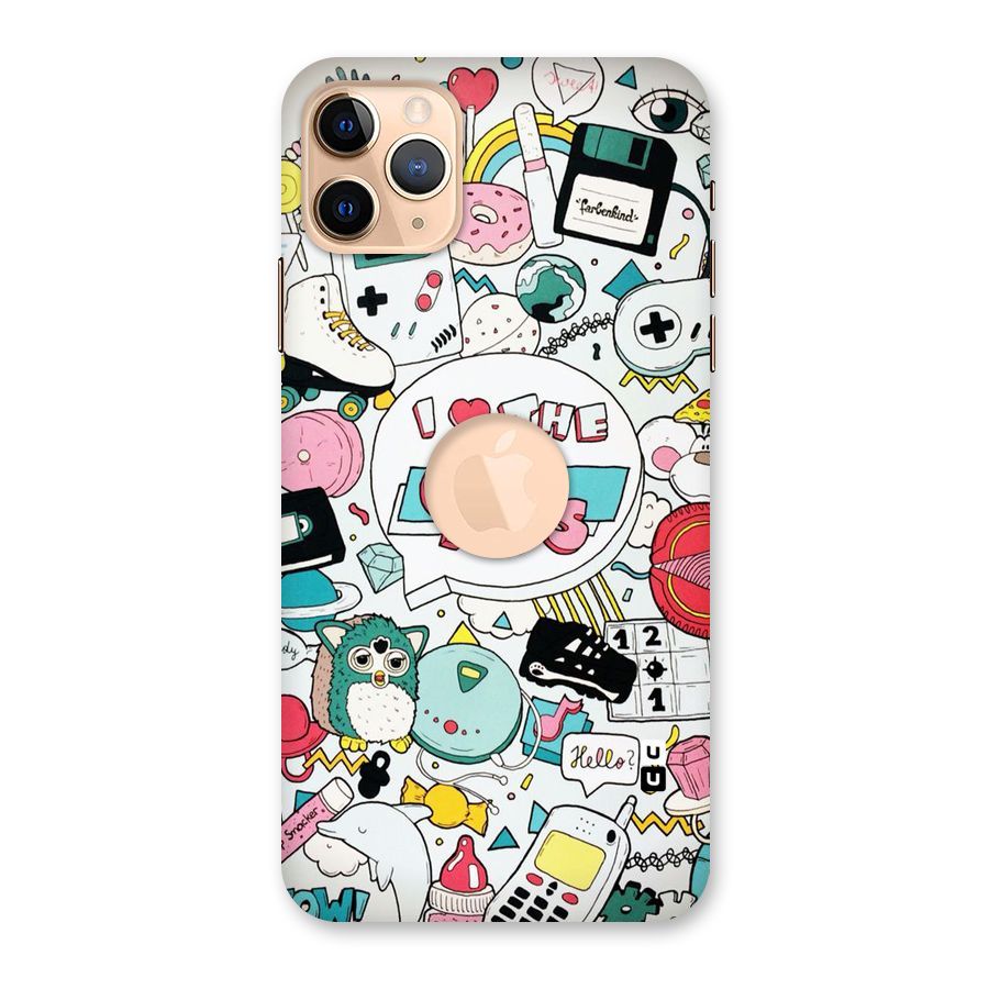Heart 90s Back Case for iPhone 11 Pro Max Logo Cut