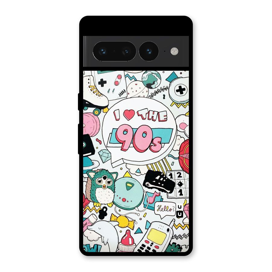 Heart 90s Glass Back Case for Google Pixel 7 Pro