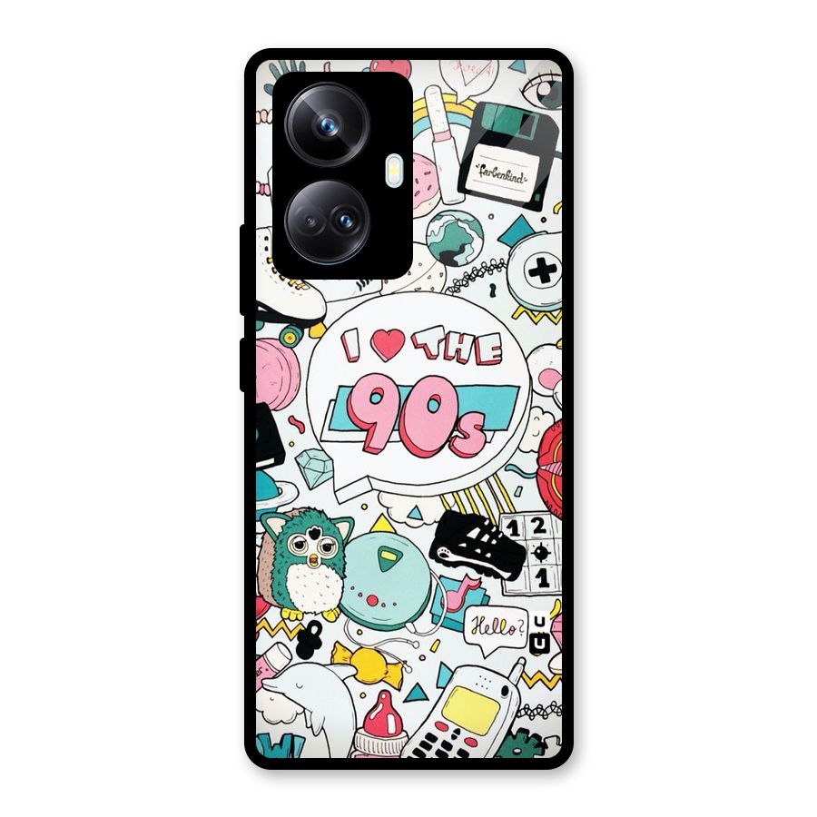 Heart 90s Glass Back Case for Realme 10 Pro Plus