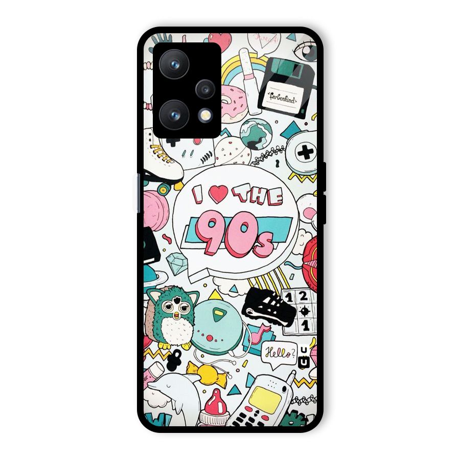 Heart 90s Glass Back Case for Realme 9 Pro 5G