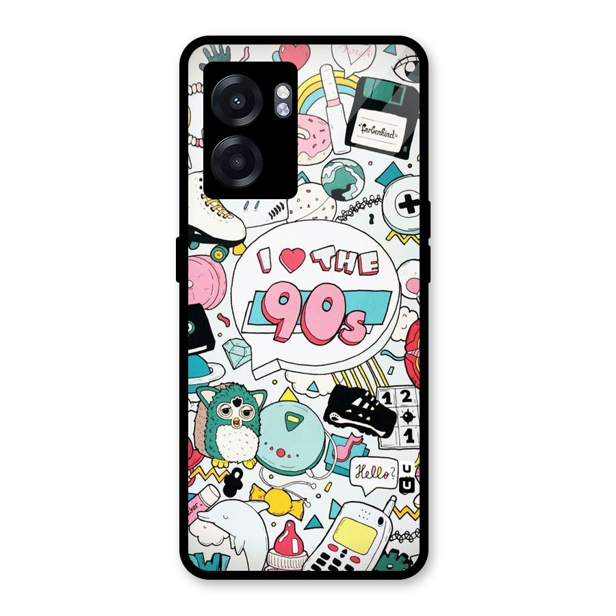 Heart 90s Glass Back Case for Realme Narzo 50 5G